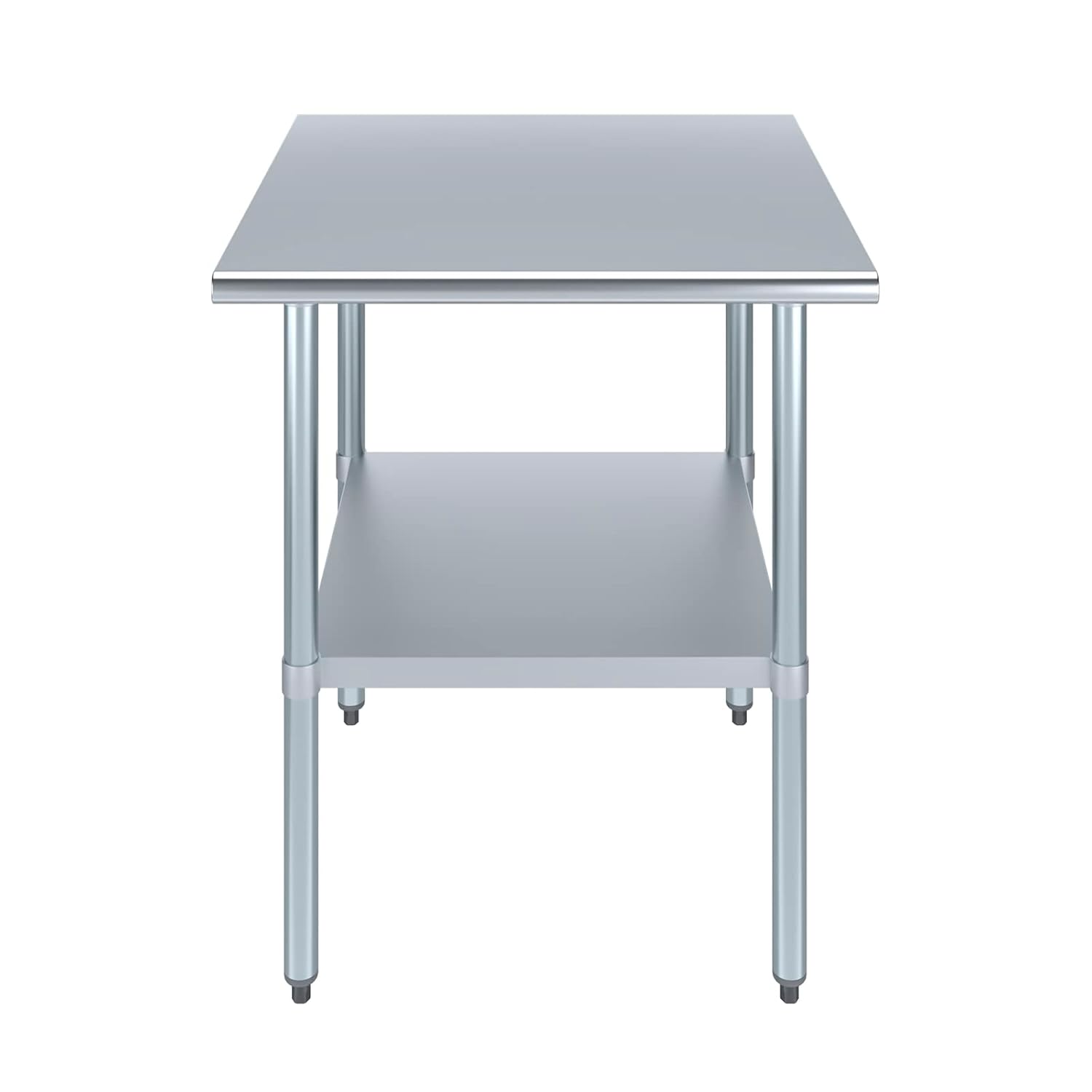 AmGood – mesa de trabajo de acero inoxidable con estante inferior Preparación de alimentos NSF (estándares de equipos comerciales de alimentos),