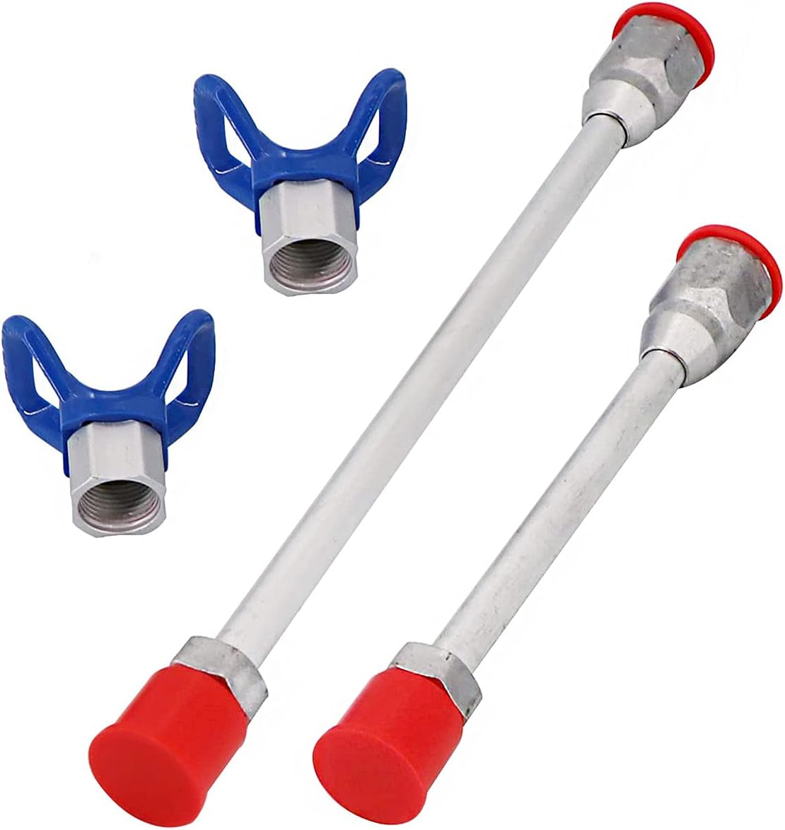Barra de extensión para pistola pulverizadora de pintura sin aire, punta de pistola de extensión, barra de extensión, paquete de 2