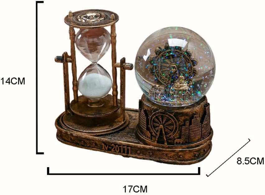 MANFAITH, Temporizadores de arena para niños, reloj de hora con arena, temporizador de reloj de arena, tamaño 6.7 x 5.5 in (amarillo), adecuado para