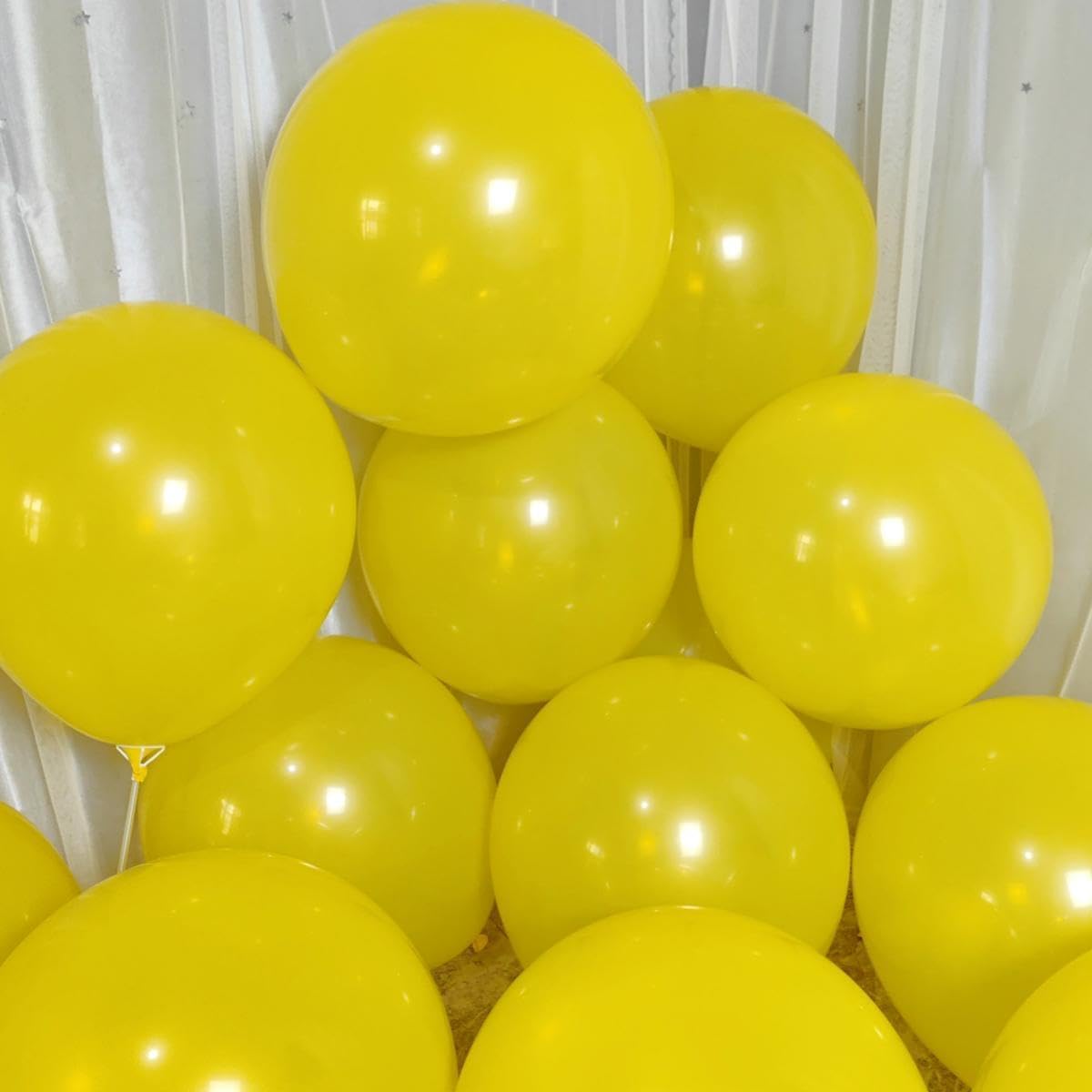 Paquete de 90 globos amarillos de látex amarillo de 18 pulgadas para decoraciones de fiestas y eventos ZWZLIULIAN