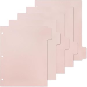 Separadores de carpetas rosas para carpetas de 3 anillas, separadores de páginas insertables para carpetas, planificadores, cuadernos Separadores de carpetas rosas para carpetas de 3 anillas, separadores de páginas insertables para carpetas, planificadores, cuadernos