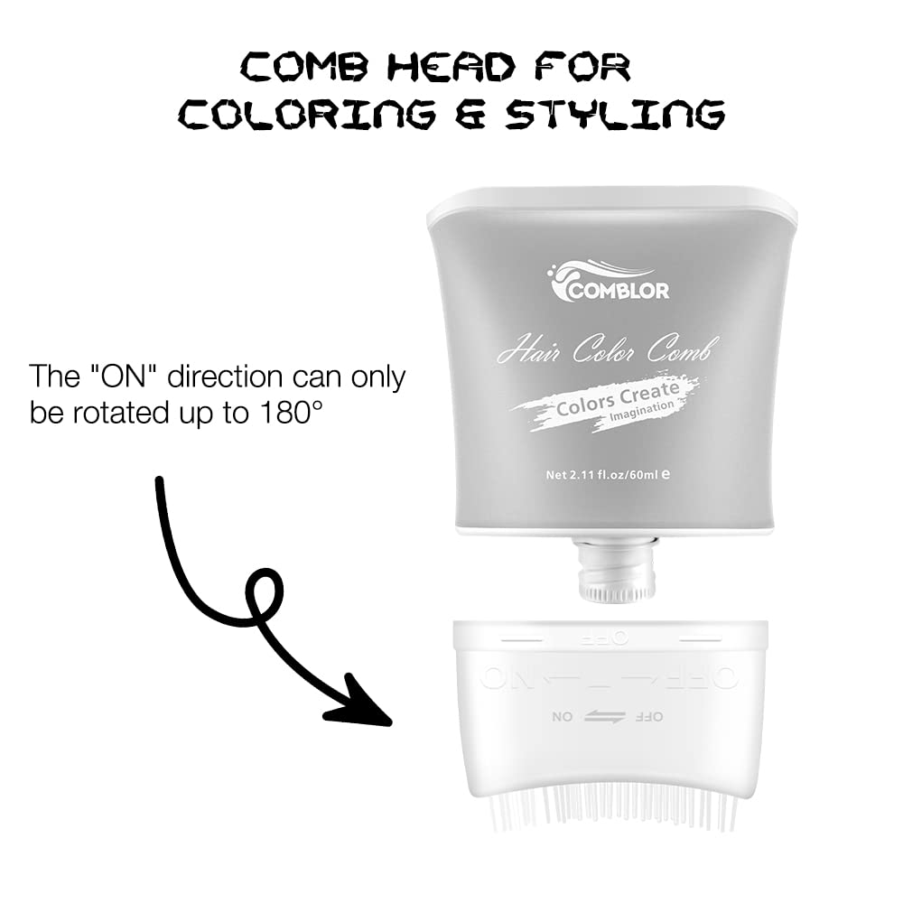 Tinte temporal para el cabello para niños, tinte gris de Comblor para el cabello, cera de color gris lavable para niñas, niños, adolescentes y