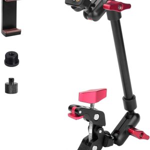 Super Clamp con rosca de 14 y 38 pulgadas y brazo mágico articulado ajustable de 13 pulgadas13.4 in con rosca de 14 pulgadas, soporte de cámara de Super Clamp con rosca de 14 y 38 pulgadas y brazo mágico articulado ajustable de 13 pulgadas13.4 in con rosca de 14 pulgadas, soporte de cámara de