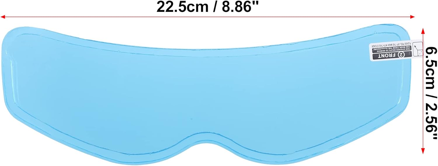X AUTOHAUX 2 piezas de 8.86 x 2.56 pulgadas, película a prueba de lluvia para casco de motocicleta, universal, protección contra la lluvia,