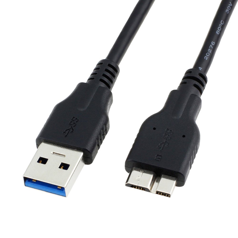 Cable USB 3.0, USB 3.0 A macho a Micro B, cable de 3.3 pies compatible con WD My Passport y Elements disco duro externo portátil, Toshiba, Seagate,