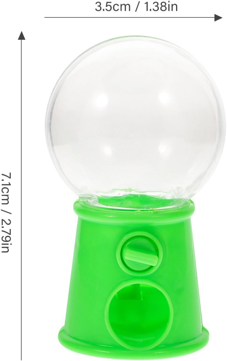 STOBOK Máquina de dulces, 12 unidades divertidas y giratorias, caja de plástico para dulces, dispensador de caramelos, mini máquina de chicles para