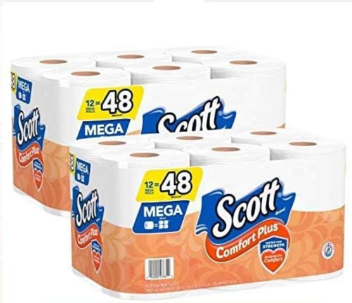 ComfortPlus – Papel higiénico, 12 mega rollo, 5544 unidades, papel higiénico para baño (paquete de 2)