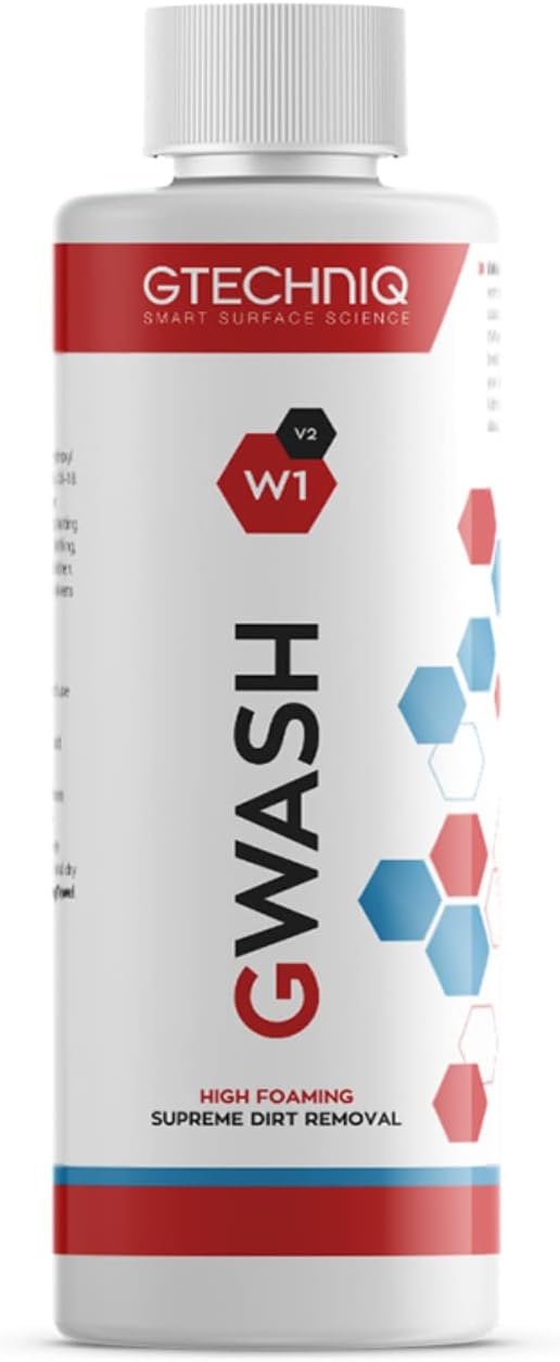 Gtechniq – W1 GWash – Gran contenido de espuma, rompe el vínculo entre la película de suciedad y la pintura mínima abrasión superficial retención de