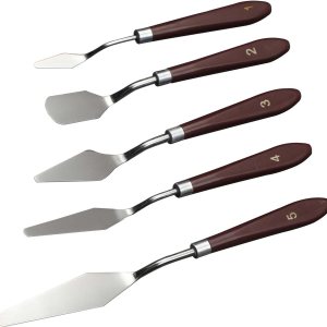 Juego de 5 cuchillos de paleta para pintura acrílica, varios tipos, espátula, pintura al óleo, mezcla de colores, decoración de pasteles, artistas, Juego de 5 cuchillos de paleta para pintura acrílica, varios tipos, espátula, pintura al óleo, mezcla de colores, decoración de pasteles, artistas,