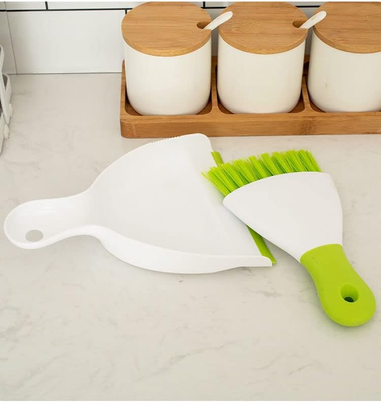 Juego de escoba y recogedor de escoba pequeña, mini escoba y recogedor, juego de recogedor pequeño y cepillo para limpieza del hogar, sofá,