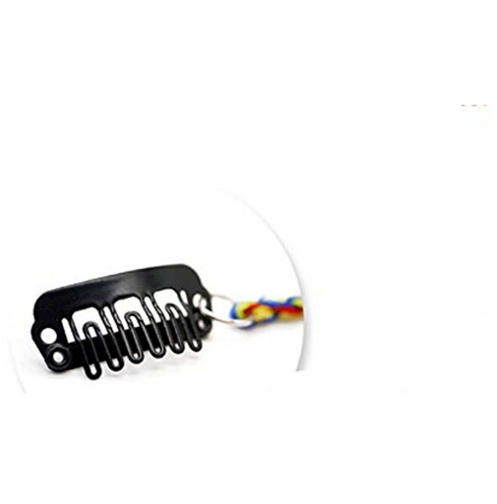 Suoirblss 1 pieza de extensiones de cabello hippie boho hechas a mano con clip de plumas peine horquilla tocado accesorios de bricolaje para mujeres