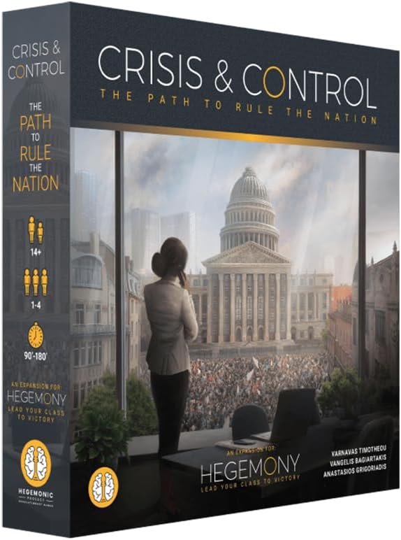Expansión de Crisis & Control añade nuevos automas y módulos, juego en solitario, juego de mesa único basado en cartas asimétricas, a partir de 14