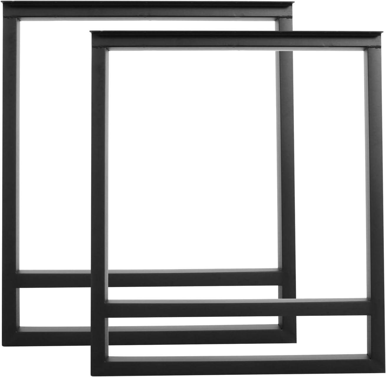 SSS Furniture Juego de 2 patas de mesa de metal resistente de tubo cuadrado de hierro para escritorio, patas de mesa de comedor, oficina, patas de