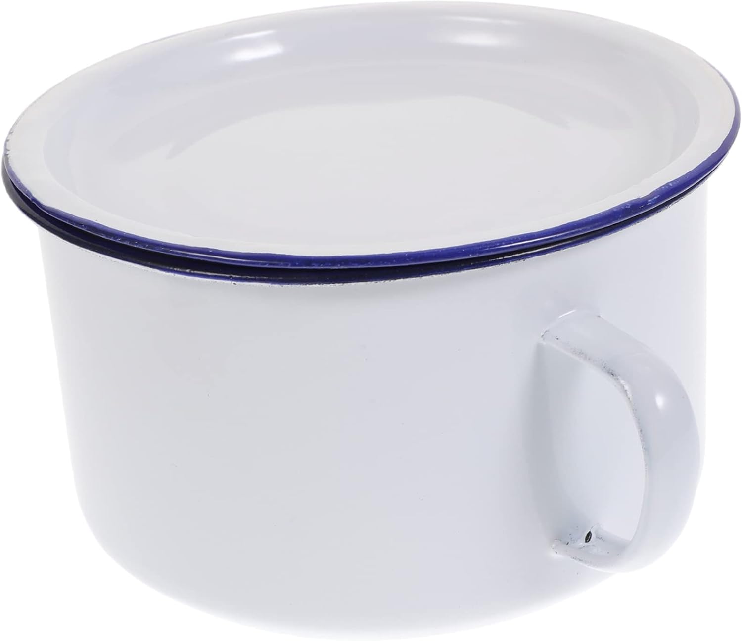 Toddmomy Tazón de fideos esmaltados Recipiente de pasta Cuenca de esmalte Cuenco de manteca de cerdo Tazón de agua de esmalte Tazón de sopa
