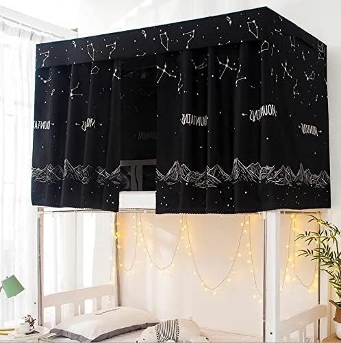 Navhao 2 paneles, cortinas de litera inferior, de tela, para estudiantes, cortinas de sombreado para cama individual, 45.3 x 78.7 pulgadas