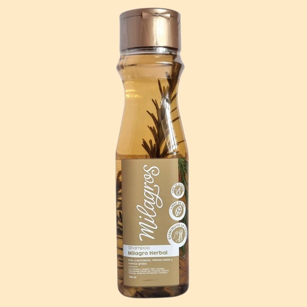 RUUFE Champú de hierbas con romero 100% natural y tónico capilar (paquete de 2) champú milagros herbal y tonico revitalizante capilar milagros herbal