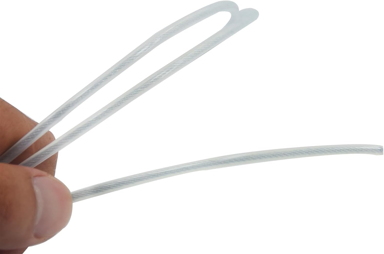 . Línea de recortadora redonda de 120 pulgadas, alambre de acero universal, para recortar hierba, línea de cable de alambre resistente,