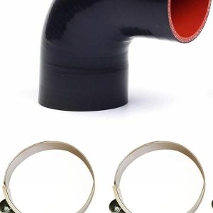 Acoplador reductor de codo de 4 capas de alto rendimiento de 90 grados, longitud de manguera de silicona, 4.016 in, grosor de pared, 0.197 in con 2 Acoplador reductor de codo de 4 capas de alto rendimiento de 90 grados, longitud de manguera de silicona, 4.016 in, grosor de pared, 0.197 in con 2