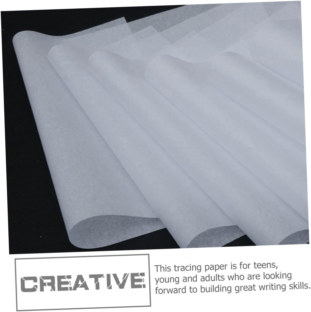 EXCEART Papel de caligrafía china para caligrafía china, papel de caligrafía china, papel de cera, bolsas de papel de grafito, blanco, translúcido,