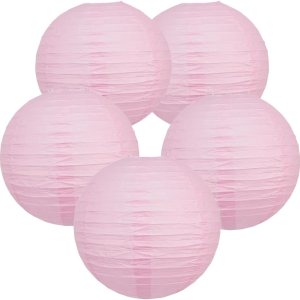 TopAAA Farol de papel rosa de 8 pulgadas, linternas de papel chinas, japonesas (juego de 5, rosa) TopAAA Farol de papel rosa de 8 pulgadas, linternas de papel chinas, japonesas (juego de 5, rosa)