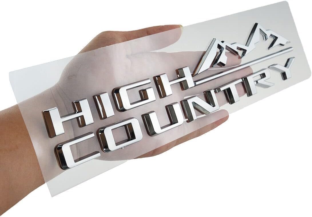 3X 2019-2023 Tahoe Silverado High Country Fender – Emblema 3D de repuesto para puerta trasera de High Country (cromado)