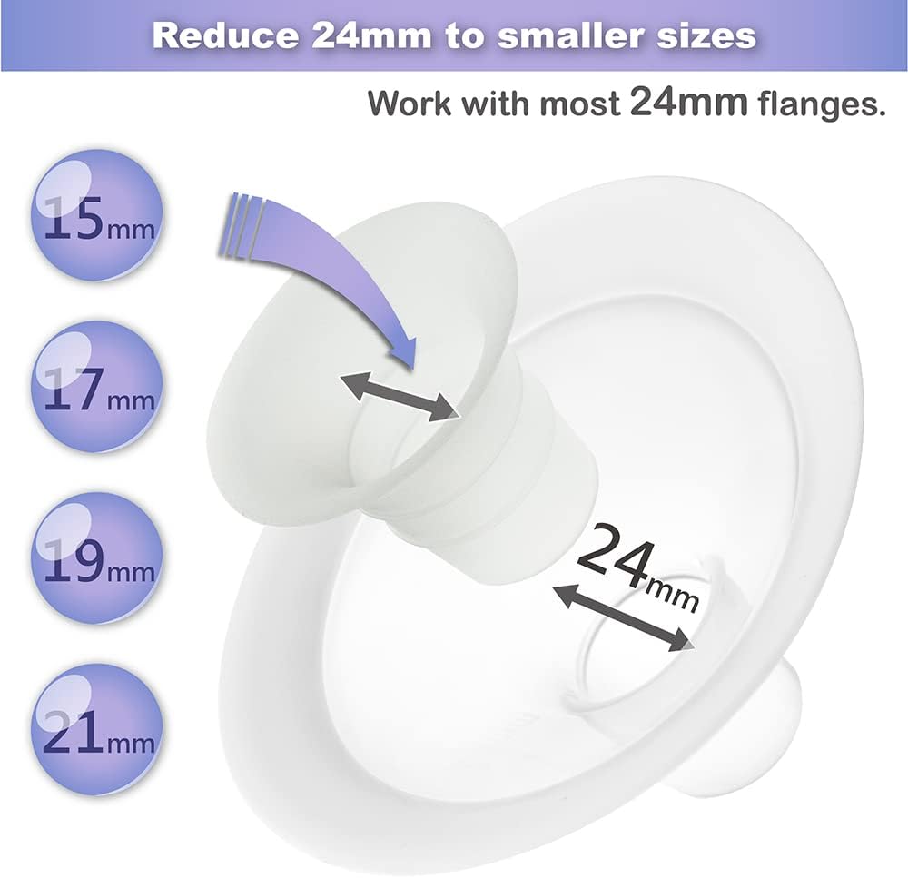 Nenesupply 2 generación de 0.669 in 6 piezas de insertos de brida compatibles con brida de 0.945 in de Elvie OG Elvie Stride Spectra Momcozy Willow
