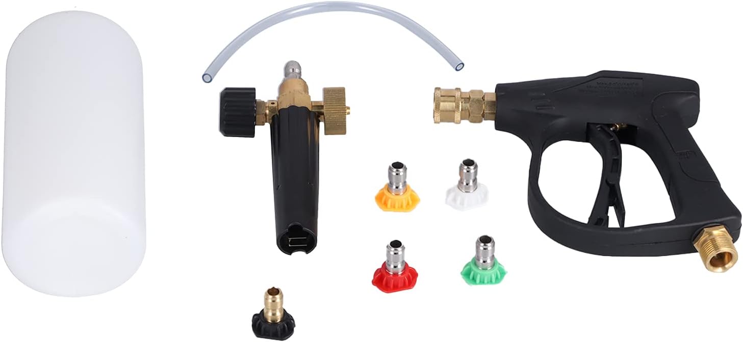Pistola de lavado de espuma, pistola de espuma para automóvil, pistola de agua de alta presión y pistola de espuma multifunción para lavado de autos