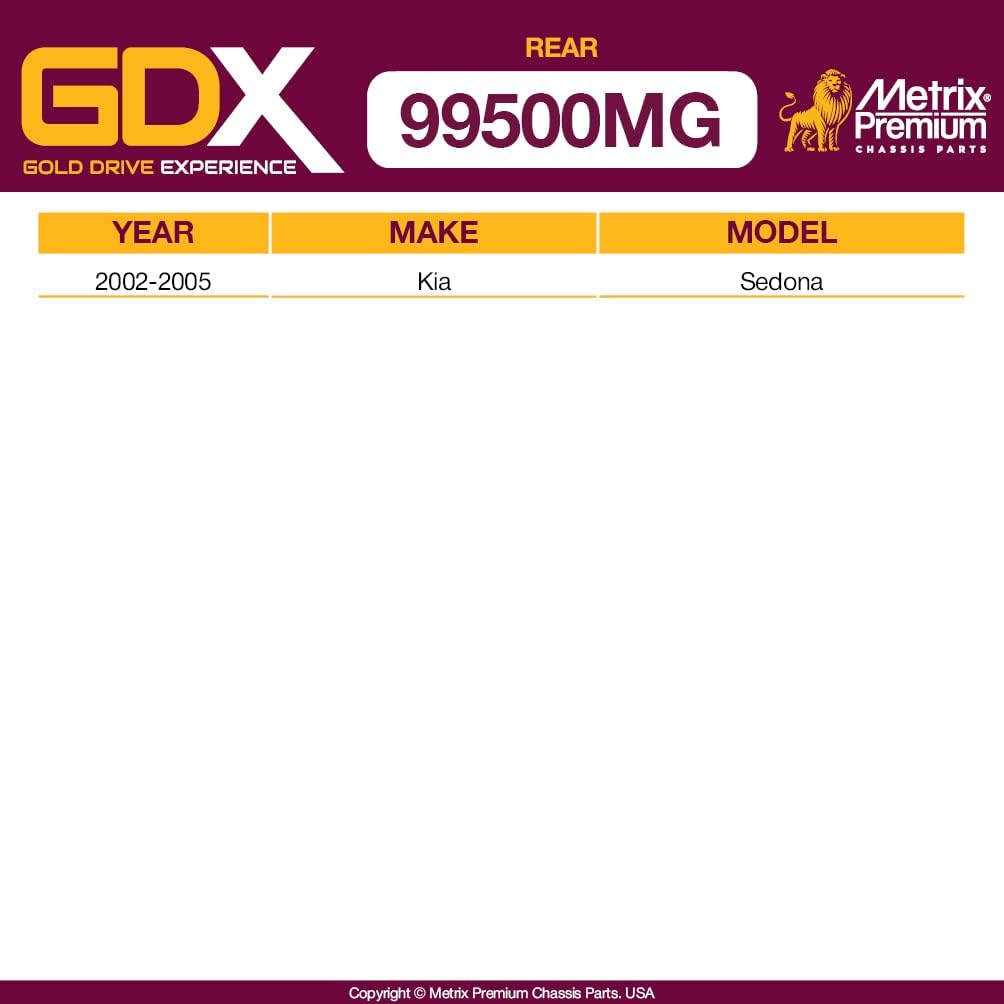 Metrix Premium GDX – Juego de 2 barras estabilizadoras delanteras K700527  K5342 para 05-09 Buick Allure, 05-09 LaCrosse, 02-07 Rendezvous, 97-04