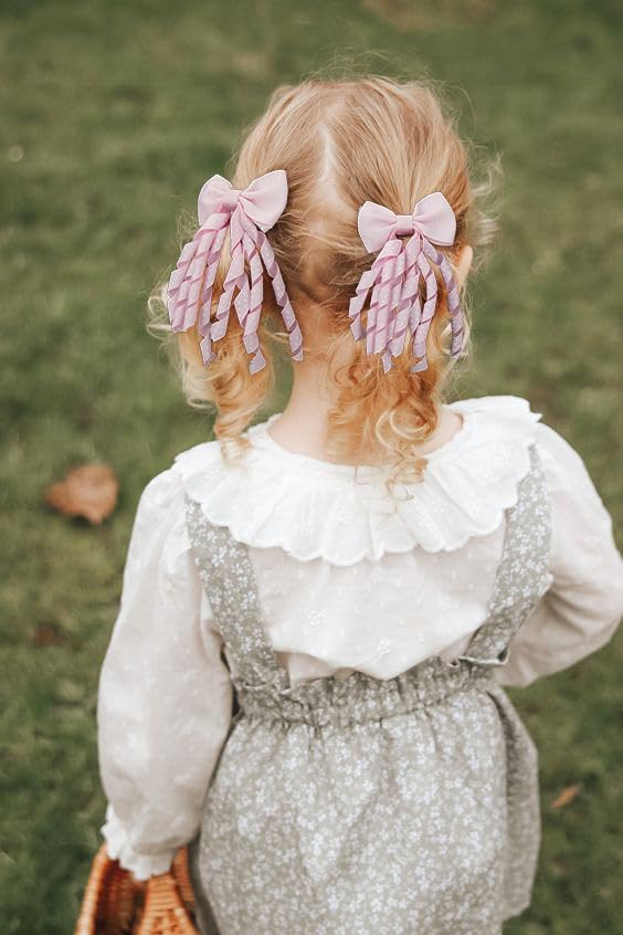 20 lazos para el cabello para niñas y bebés, lazos para el cabello rizados, bandas elásticas para el cabello, cintas de grogrén, soportes para cola