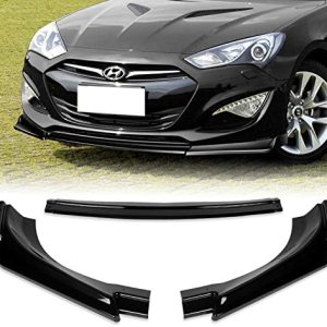 EPARTS JDM – Juego de alerón de 3 piezas para parachoques delantero, compatible con Hyundai Genesis Coupé 2013-2016 (pintado negro) EPARTS JDM – Juego de alerón de 3 piezas para parachoques delantero, compatible con Hyundai Genesis Coupé 2013-2016 (pintado negro)