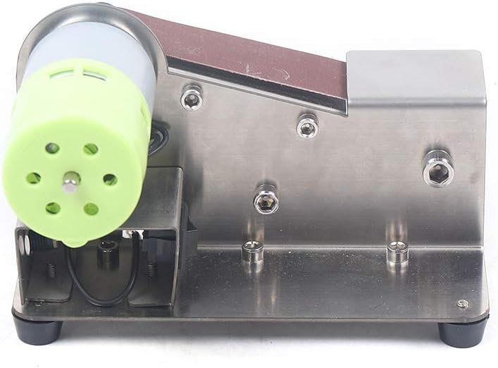 Amoladora de correa eléctrica, mini amoladora de ángulo fijo de 15 grados, velocidad ajustable de 4000-8000 RPM, afilador de 100 W, 24 V,