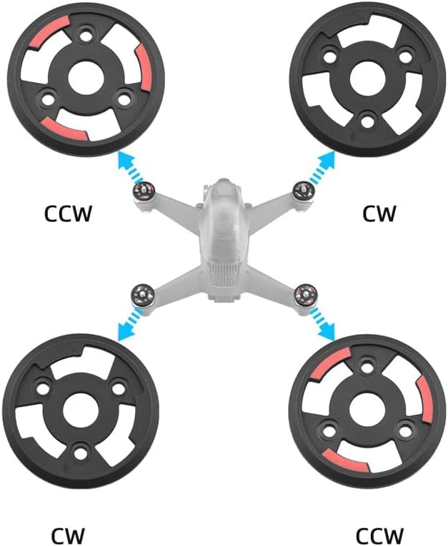 XNasu Para DJI FPV Tren de aterrizaje delantero Motor de base de hélice con piezas de reparación de drones que atraviesan (color  1 par de motores)