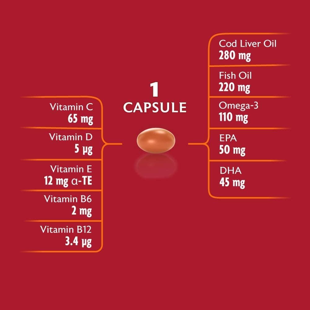 Seven Seas Aceite de hígado de bacalao y vitaminas múltiples 90 cápsulas