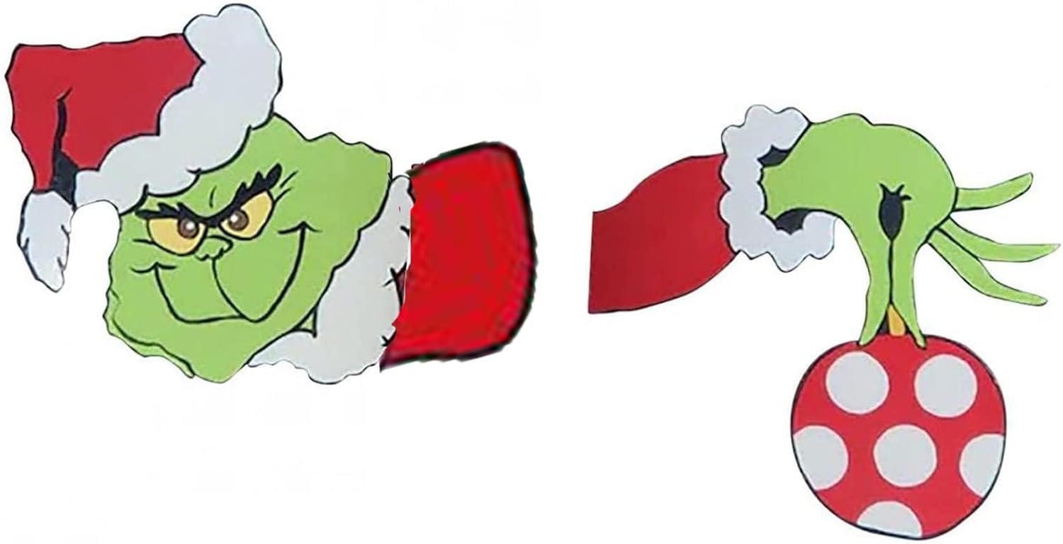 Decoraciones de Navidad para exteriores, divertidos letreros de valla de Navidad para patio, diseño de ladrón, adornos de decoración de árbol de