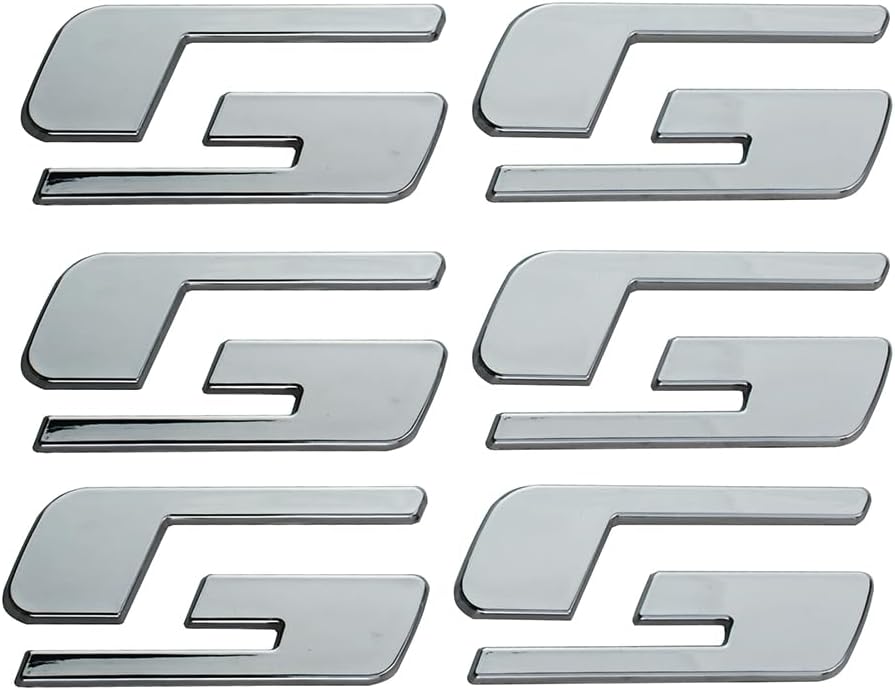 3 calcomanías de repuesto para placa de identificación con logotipo 3D SS para Silverado Sierra (cromado)