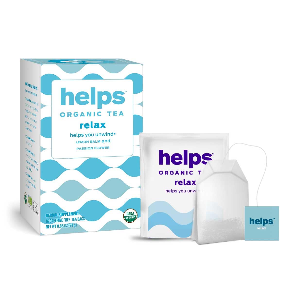 Ayuda a los tés  Ayuda a relajar el té  Relajante mezcla de hierbas orgánicas de bálsamo de limón y pasiflor. Combate la ansiedad para descansar