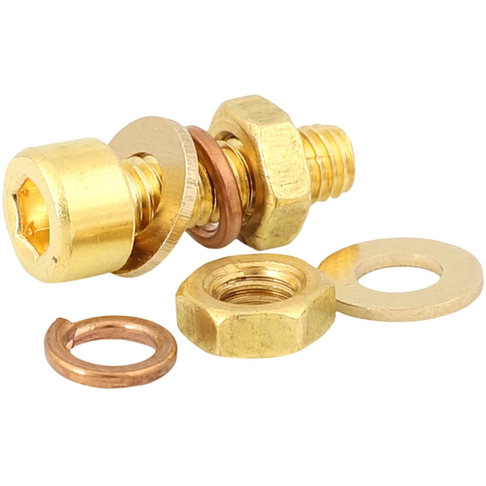 M3 M4 M5 M6 M8 Tornillo de latón cuatro en uno Junta plana Arandela de resorte Tornillos de tuerca Cabeza de copa Juego de tornillos hexagonales de