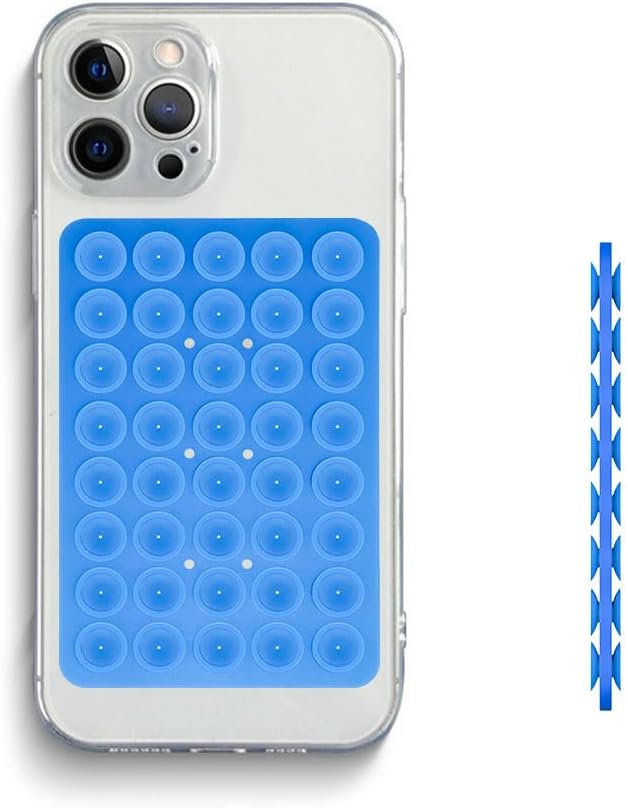 Funda de silicona con succión para teléfono (compatible con iPhone y Android, soporte de accesorios de teléfono manos libres para selfies y videos)