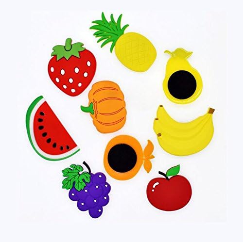 WOTOY Imanes estéreos de frutas de dibujos animados lindos para nevera para niños, actividades y decoración del hogar, un juego de 10 piezas
