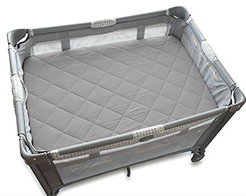Ely’s & Co. Sábana acolchada de algodón impermeable pendiente de patente  Sábana para cuna pequeña  Funda de colchón todo en uno y sábana acogedora,