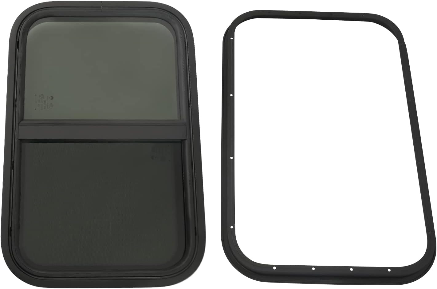 Ventana universal para caravana, 24 pulgadas de ancho x 15 pulgadas de alto, ventana de remolque deslizante horizontal, ventana de vidrio para