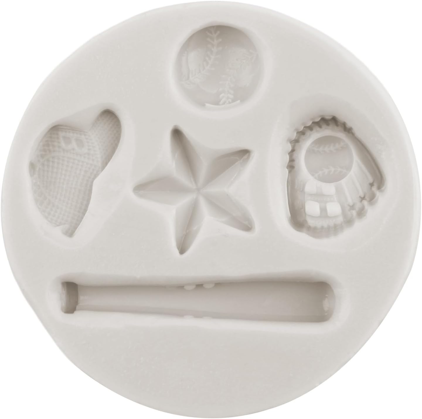 Moldes de silicona para béisbol, bate de béisbol, guante, sombrero, fondant, baloncesto, fútbol, rugby, moldes de chocolate para decoración de