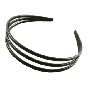 Diadema de plástico de triple fila negra Alice Diadema de plástico de triple fila negra Alice