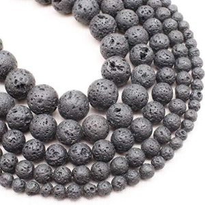 Dunsi – Piedra volcánica negra de superficie rugosa de 6, 8, 10, 12, 0.551 in, cuentas sueltas redondas de 15 pulgadas, ofrecemos mezclas para todos Dunsi – Piedra volcánica negra de superficie rugosa de 6, 8, 10, 12, 0.551 in, cuentas sueltas redondas de 15 pulgadas, ofrecemos mezclas para todos
