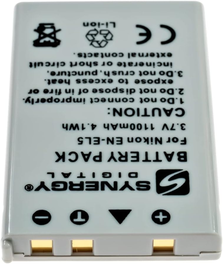 Synergy Digital Baterías para cámara, compatibles con cámara digital Nikon Coolpix P500, (li-ion, 3.7V, 1100 mAh), repuesto para batería Nikon