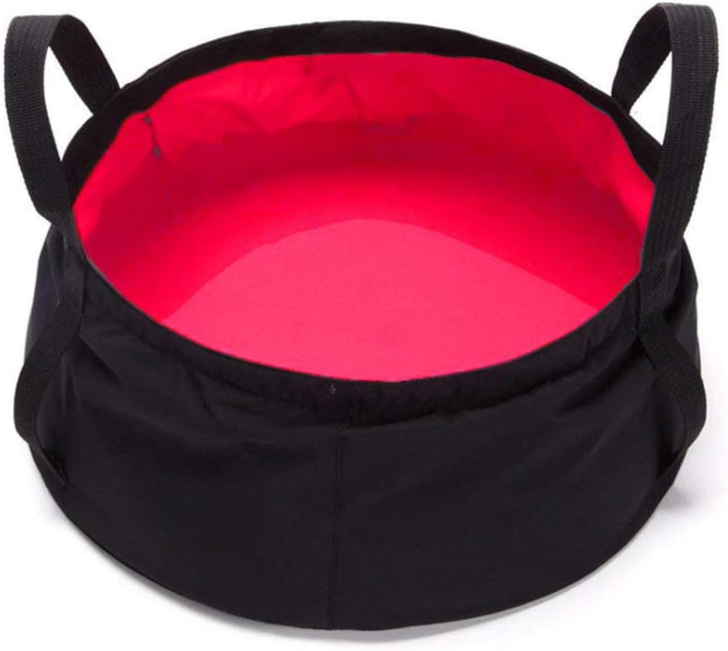 Cubo plegable de 15 L para camping, contenedor de almacenamiento de agua, portátil, plegable, bañera de pies, lavabo para viajes, senderismo, pesca,