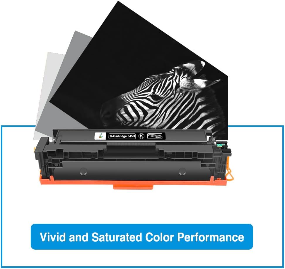 TRUE IMAGE Cartucho de tóner de repuesto compatible para Canon 045 045H MF634Cdw Color ImageCLASS MF632Cdw LBP612Cdw MF632 MF634 Tinta de impresora