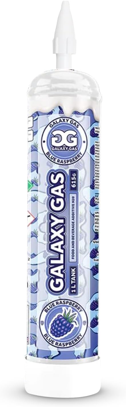 *NUEVO* Galaxy Gas Infusion XL 1L 21.69oz N2O tanque de óxido nitroso azul frambuesa
