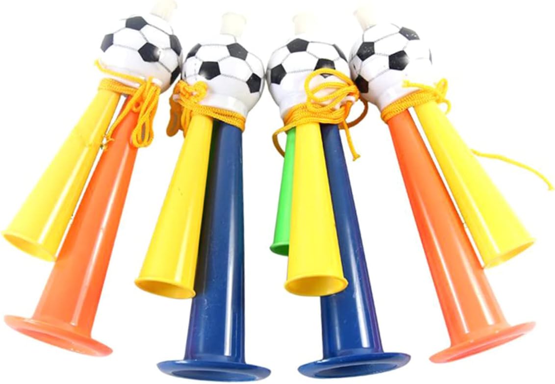 CLISPEED 30 piezas de trompeta de cuerno de fútbol para juego de fútbol, bocinas de barco ruidosas, bocinas de aire para estadio de seguridad,