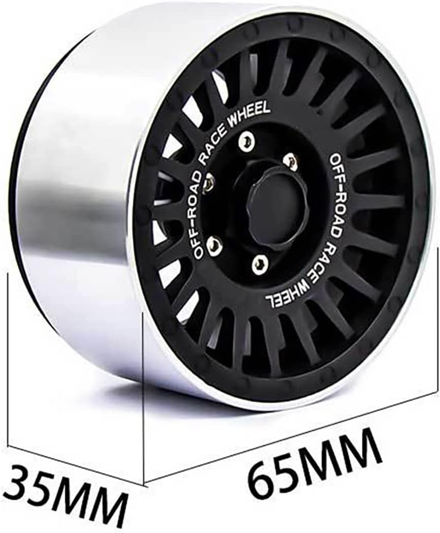 LAFEINA 110 RC Crawler Metal 2.2 pulgadas Beadlock Ruedas Llantas para 110 Axial SCX10 RR10 Wraith 90048 Traxxas TRX4 TRX6 RC Pieza de coche (4